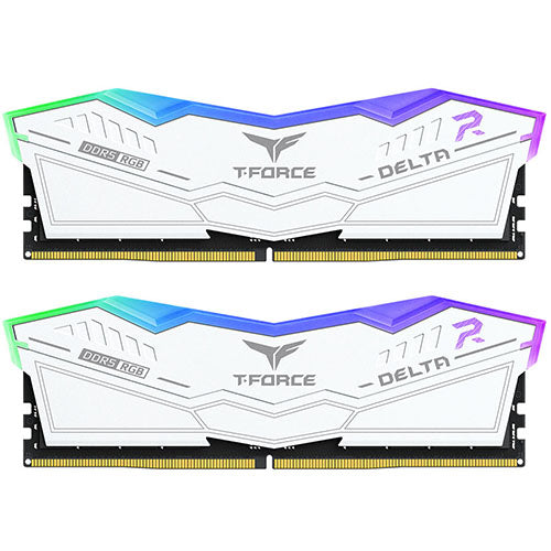 Team T-Force Delta RGB 32GB DDR5 6000MHz White CL30 Gaming RAM Team T-Force Delta RGB 32GB DDR5 6000MHz White CL30 Gaming RAM